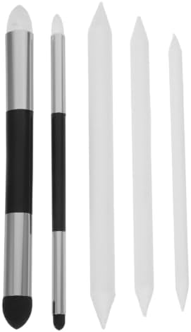 Totority 5pcs Double Headed Sketch Blender Pen Set with Sponge and Paper Tortillions for Shadow Blending and Precise Control, Reusable Drawing Tools for Artists and Students