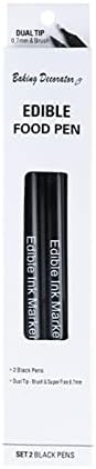 1 Set Edible Pigment Pen Food Color Brush, 2 sticks in a box