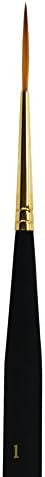 Princeton Artist Brush, Mini-Detailer Brushes for Watercolor, Acrylic and Gouache Series 3050, Liner Synthetic Sable, Size 1