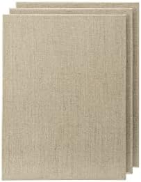 Senso Clear Primed Linen Panels - 3x3-3 Pack of Panels for Painting Oils, Acrylics, Pastels and More