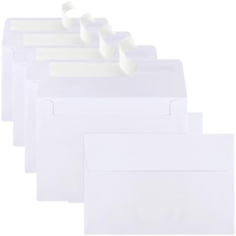 Joyberg 280 Packs A4 Envelopes, White, 4x6 Photo, Self Seal for Invitations, Weddings, Baby Shower, Photos, Postcards, Greeting Cards, Mailing