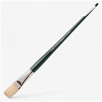 Winsor & Newton Winton Hog Bristle Brush Flat, 12, Green