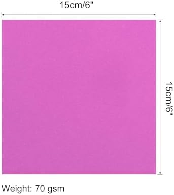 MECCANIXITY 50 Sheets Origami Paper Double Sided Plum Red 6x6 Inch Square Sheet for Art Craft Project, Beginners, Gifts Decor