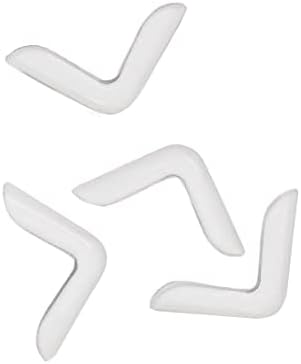 Craftelier - Set of 4 Mini Round Metal Corner Pieces for Scrapbooking and Craft Projects Such as Albums, Notebooks, Layouts or Planners | Size 16,8 x 3,6 x 3 mm - White Color