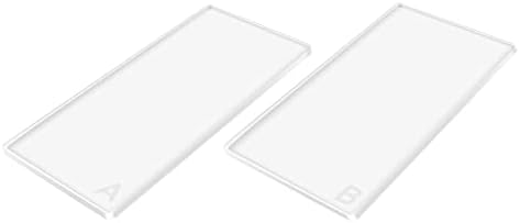 Mini Cutting Pads for Die Cutting Machine – 1 Pair (6.25 x 3 Inch) Clear Polycarbonate Plastic Plates – A&B Boards with Different Thicknesses (0.5cm + 0.3cm) – Compatible with Wafer Thin Metal Dies