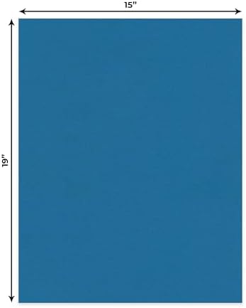 Blue 15x19 Uncut Premium Mat Board - No Opening - 10 Mats