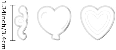 Xaekicr Heart Balloon Polymer Clay Cutters Set – 3Pcs Clay Earring Cutters for DIY Jewelry, Love Shape Clay Tools and Polymer Clay Molds