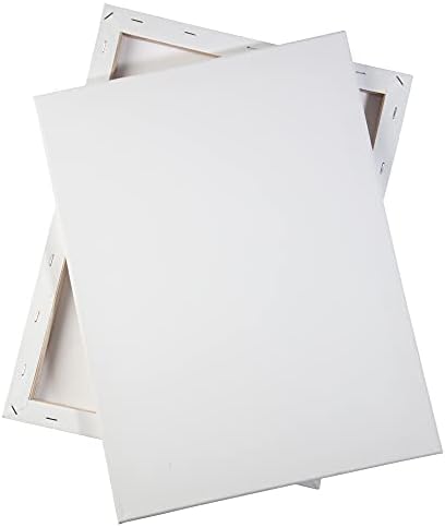 iDIY Stretched Canvas Board Multi Pack (Set of 14) - Sizes 4 x 4-12 x 16, 5/8" Variety Pack - Classic White Blank, Pre Primed for Oils or Acrylics, 100% Cotton, Acid Free - Professional Grade