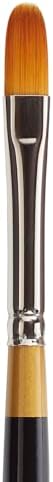 KINGART Premium Original Gold 9500-8 Filbert Series Artist Brush, Golden Taklon Synthetic Hair, Short Handle, for Acrylic, Watercolor, Oil and Gouache Painting, Size 8