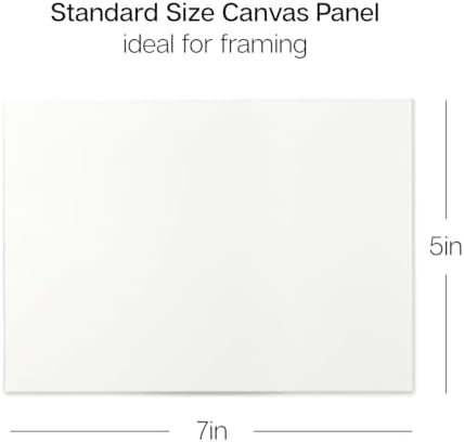 KINGART 820-14 Canvas Panels, 100% Cotton Pre-Primed Gesso Boards for Acrylic, Oil & Mixed Media, White, 5" x 7", Pack of 14