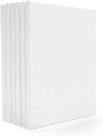 6 Pack Canvases for Painting with 8x10, Stretched Blank Canvas Framed White Canvas Boards Painting Supplies Art Board Paint Canvas Panels DIY Gift for Kids Adults Artist Hobby Painters