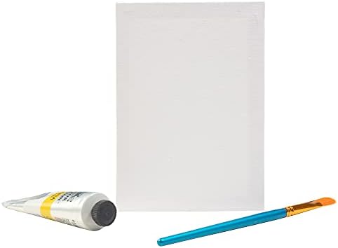 iDIY Stretched Canvas Board 8 x 10 (Set of 12) 5/8" - Classic White Blank, Pre Primed for Oils or Acrylics, 100% Cotton, Acid Free - Professional Grade for Painting or Art Project, Craft, Mixed Media