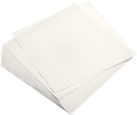 MECCANIXITY 50 Sheets Origami Paper Double Sided White 6x6 Inch Square Sheet for Art Craft Project, Beginners, Gifts Decor