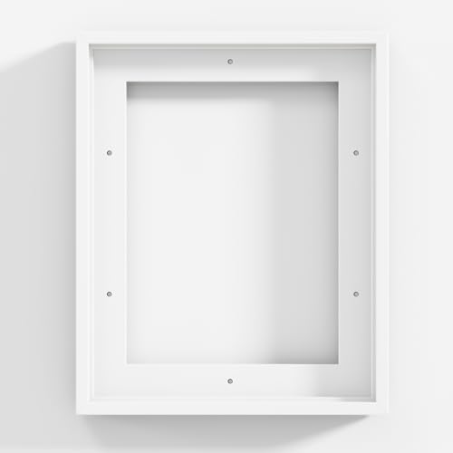 Venusmiles Canvas Frame 8x10 Frame for Canvas Painting Floating for 1" Deep, Floater for Canvas Artist Panel Oil Painting Wall Art Décor, Vertical or Horizontal Picture Wall Decor, White