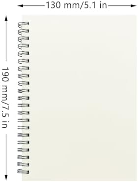 DSTELIN Blank Spiral Notebook, 3-Pack, Soft Cover, Sketch book, 100 Pages / 50 Sheets, 7.5 inch x 5.1 inch, 100GSM, (Brown)