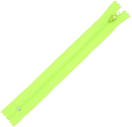 Mandala Crafts 40 PCs Lime Green Closed-End 32 in Nylon Zippers for Sewing