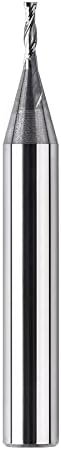 SpeTool 1/16 Inch Cutting Diameter Upcut Spiral Router Bit with 1/4 Inch Shank 1/4 Inch Cutting Length 2 Inch OVL, Solid Carbide Plunge Router Bits CNC Mill for Woodworking