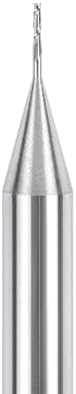SpeTool Carbide Upcut Inlay Router Bit 1/32 Inch Cutting Diamter 1/4 Inch Shank CNC Spiral End Mill Plunge Cut for Wood Engraving Carving