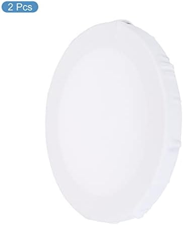 PATIKIL Paint Canvases Panel for Painting, 2 Pack 6x6 Inch Round Wood Frame Stretched Blank Art Board Panels for Acrylic, Oil, Tempera Painting, White