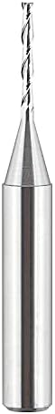 SpeTool 1/16 inch Cuting Diameter Spiral UP Cut Router Bit with 1/4 inch Shank 2 Flute Plunge CNC End Mill