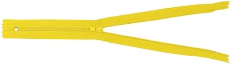 Mandala Crafts 60 Mustard Yellow Closed-End 24" Nylon Zippers for Sewing