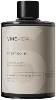 VINEVIDA [16oz] Banana Nut Bread Fragrance Oil for Candle Making Scents Soap, Perfume Oils, Soy Candles, Bath Bombs, Massage, Linen Spray Air Freshener, Laundry Balls Freshies, ARTS-FOBP-BANA-NUT-16
