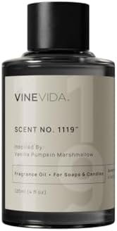 VINEVIDA [4oz] Vanilla Pumpkin Marshmallow Fragrance Oil for Soap Making Scents for Candle Making, Perfume Oils, Soy Candles, Home Scents Oil Diffusers, Bath Scent Bomb Oils, Linen Spray, Lotions