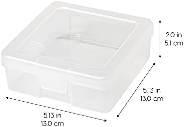 IRIS USA Clear Cases |Made in USA| Plastic Box Organizers (18-Pack)- Small