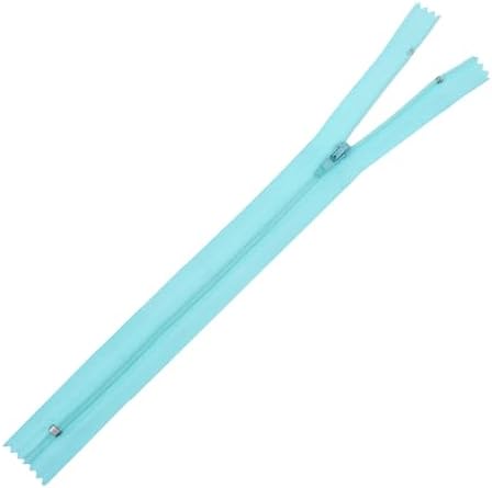 Mandala Crafts 40 PCs Turquoise Closed-End 32 Inch Nylon Zippers for Sewing