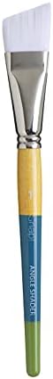 Princeton Snap! White Taklon Angled Paintbrush: 1 inch