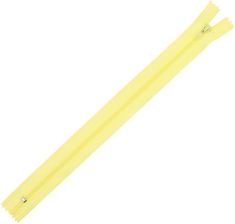 Mandala Crafts 60 PCs Butter Yellow Closed-End 22" Nylon Zippers for Sewing