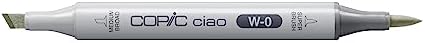 Copic Markers W0 Ciao with Replaceable Nib, Warm Gray, No.0