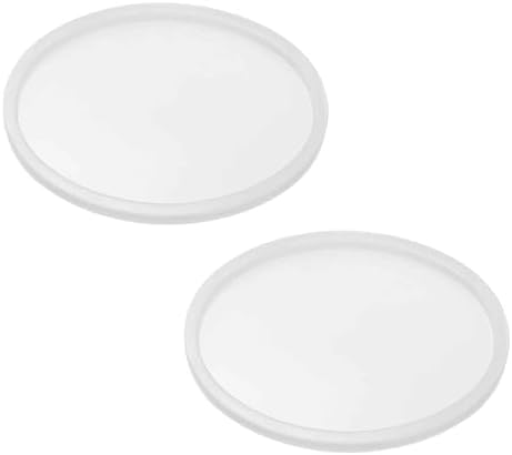 MECCANIXITY 2 Pcs Coaster Silicone Casting Mould, 8.8x5.7cm/3.52x2.28in Oval Shape Epoxy Casting Resin Mould Tools for Resin Coaster Home Decor DIY Craft Handmade Colorful Amber Handicraft