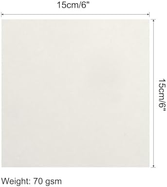 MECCANIXITY 50 Sheets Origami Paper Double Sided White 6x6 Inch Square Sheet for Art Craft Project, Beginners, Gifts Decor