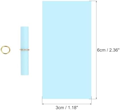 MECCANIXITY Mini Vintage Message Scrolls, 100pcs Valentine & Party Wish Paper Roll, Light Blue