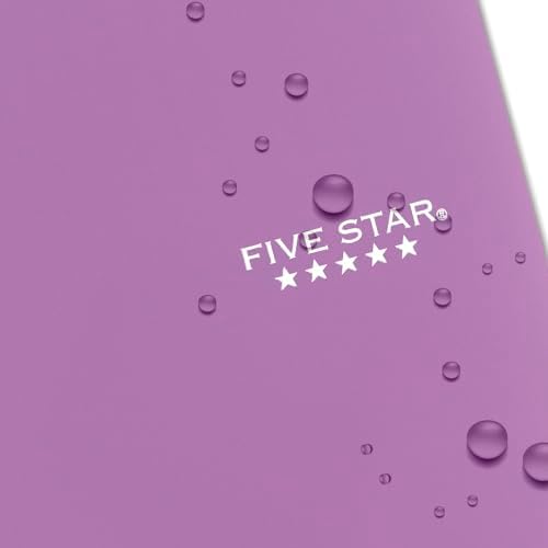 Five Star Spiral Notebook + Study App, 5 Subject, College Ruled Paper, 8-1/2" x 11", 200 Sheets, Fights Ink Bleed, Water Resistant Cover, Amethyst Purple (38748), 1 Count (Pack of 6)