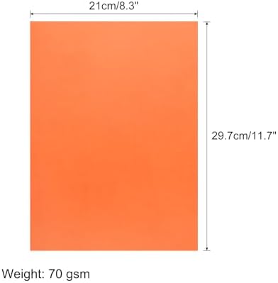 MECCANIXITY 50 Sheet Origami Paper Double Sided Cream Orange 11.7 x 8.3 Inch Square Sheet for Art Craft Project, Beginners, Gifts Decor