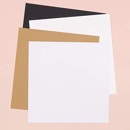 Craftelier - Cardstock Set | Pack of 24 Double-sided Cardstock for Cardmaking, Scrapbooking and Craft Projects | Different Sizes, Colours and Textures (Essentials, 12" x 12")