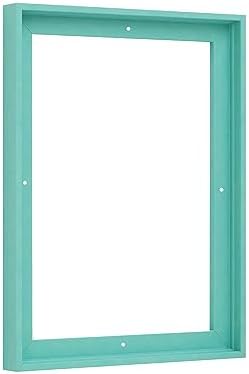 Pixy Canvas Floater Frame 11x17 for 3/4 (0.75) inch Deep Canvas Paintings/Canvas Prints/Wood Canvas Panels/Wall Art/Wall Decor/Home Decor/Artwork (Lucite Green, 11 x 17 inch, Portrait)