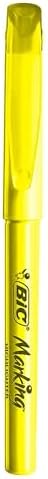 BIC Brite Liner Highlighters, Chisel Tip, 12-Count Pack, Yellow Ink