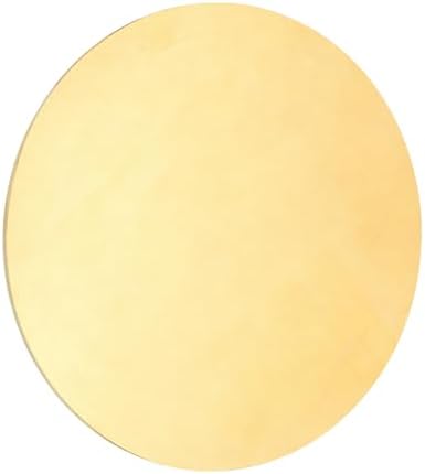 uxcell Brass Round Plate, 0.02"(0.5mm) Thick 6"(152mm) Dia H65 Brass Round Disc Blank Metal Sheet Copper Circle Disc for Metal Stamping DIY Crafts