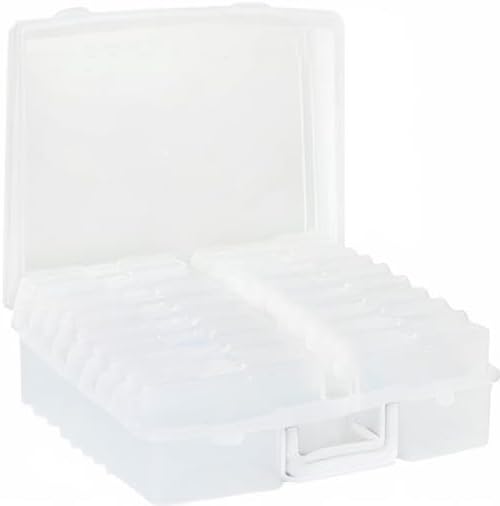 novelinks Photo Storage Boxes with Handle, Photo Organizers and Storage | 1Pack Clear, Photo Albums 4x6 Pictures, Photo Cases, Classroom Organization, Index Card Box, Photo Card Holder, Seed Storage