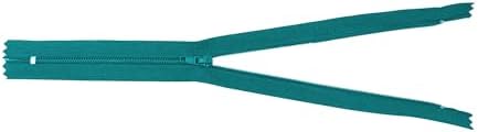 Mandala Crafts 100 PCs Teal Closed-End 6 Inches Nylon Zippers for Sewing