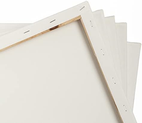 ™ Med Weight Traditional Stretched Canvas 24” x 36”, Oil & Acrylic Paints Triple Acrylic Primed Gesso Wood Frame Canvas Smooth Surface & Reduce Absorbency, Acid-Free White, 24x36 Canvas.
