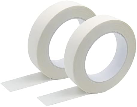 Beige White Masking Tape, 1 Inch x 55 Yards, 2 Rolls