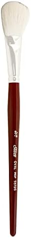 Silver Brush Limited Silver Mop White Oval Oil Paintbrush, Size 3/4 Inch