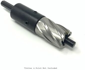 Made in USA - 3/8" Drive Flat Round Chuck - Annular Cutter Bit Adapter Tool with 3/4" Female Shank fits Weldon - for Drill Press & Milling Machines