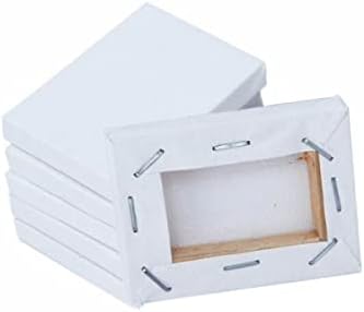 6 Pack Artist Blank Canvas, 15 x 20cm Stretched Canvas Frames Panel Board, Rectangle Art Board for Acrylic Oil Painting