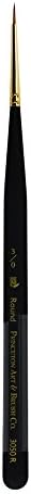 Princeton Mini-Detailer Round Brush, Synthetic, Short Handle, Size 3/0 inch, 1 Count
