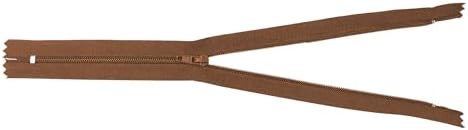 Mandala Crafts 40 PCs Brown Closed-End 28 Inches Nylon Zippers for Sewing